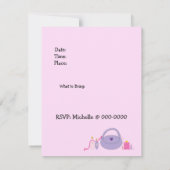 Invitation pour une fête d'anniversaire au Spa Rub (Dos)