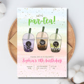 Invitation pour une fête d'anniversaire au thé aux