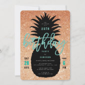 Invitation pour une fête d'anniversaire au thème A (Devant)