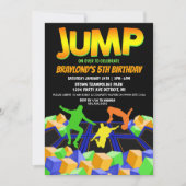 Invitation pour une fête d'anniversaire au trampol (Devant)