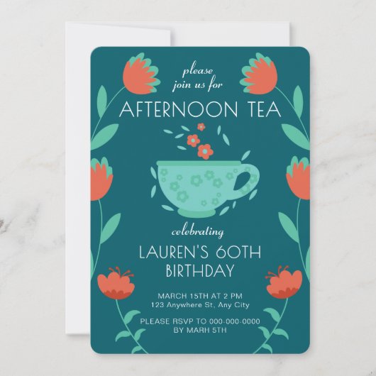 Invitation pour une fête d'anniversaire autour du  (Devant)