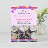 Invitation pour une fête d'anniversaire avec Cupca (Debout devant)