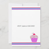 Invitation pour une fête d'anniversaire avec Cupca (Dos)