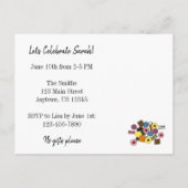 Invitation pour une fête d'anniversaire avec des b (Dos)