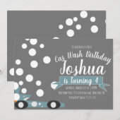 Invitation pour une fête d'anniversaire avec des b (Devant / Derrière)