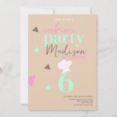 Invitation pour une fête d'anniversaire avec des c (Devant)