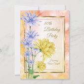 Invitation pour une fête d'anniversaire avec des f (Devant)