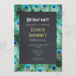 Invitation pour une fête d'anniversaire avec des p