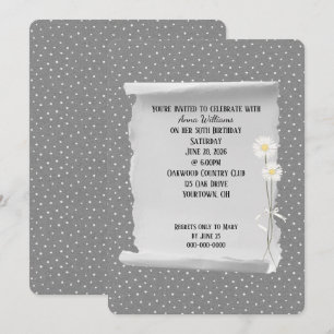 Invitation pour une fête d'anniversaire avec des p