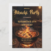 Invitation pour une fête d'anniversaire avec dîner (Devant)