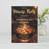 Invitation pour une fête d'anniversaire avec dîner (Debout devant)