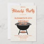 Invitation pour une fête d'anniversaire avec dîner (Devant)