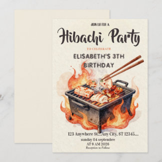 Invitation pour une fête d'anniversaire avec dîner