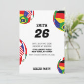Invitation pour une fête d'anniversaire avec drape (Debout devant)