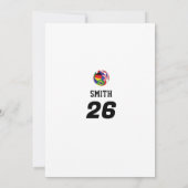 Invitation pour une fête d'anniversaire avec drape (Dos)