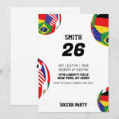 Invitation pour une fête d'anniversaire avec drape (Devant / Derrière)