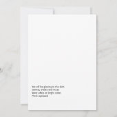 Invitation pour une fête d'anniversaire avec néon (Dos)