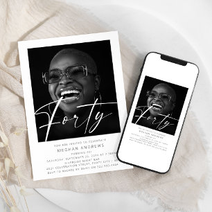 Invitation pour une fête d'anniversaire avec photo