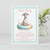 Invitation pour une fête d'anniversaire avec pisci (Debout devant)