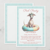 Invitation pour une fête d'anniversaire avec pisci (Devant / Derrière)