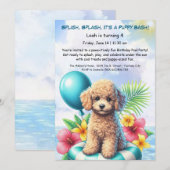 Invitation pour une fête d'anniversaire avec pisci (Devant / Derrière)