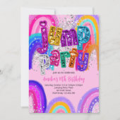 Invitation pour une fête d'anniversaire avec saut (Devant)