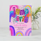 Invitation pour une fête d'anniversaire avec saut (Debout devant)
