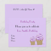Invitation pour une fête d'anniversaire avec un Cu (Devant / Derrière)