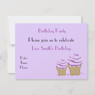 Invitation pour une fête d'anniversaire avec un Cu