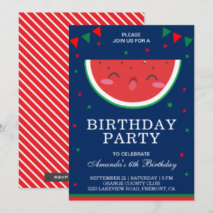 Invitation pour une fête d'anniversaire avec une p