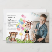 Invitation pour une fête d'anniversaire avec une p (Devant)