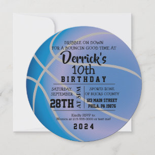 Invitation pour une fête d'anniversaire BASKETBALL