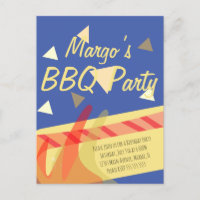 Invitation pour une fête d'anniversaire BBQ avec h