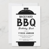 Invitation pour une fête d'anniversaire BBQ dans l (Devant)