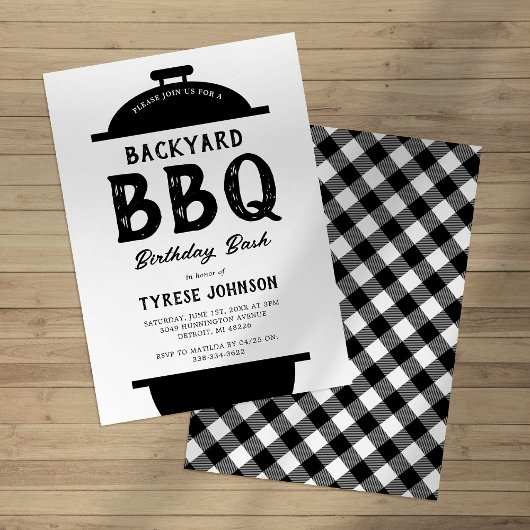 Invitation pour une fête d'anniversaire BBQ dans l