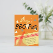 Invitation pour une fête d'anniversaire BBQ grilla (Debout devant)