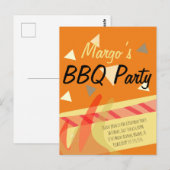 Invitation pour une fête d'anniversaire BBQ grilla (Devant / Derrière)