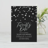 Invitation pour une fête d'anniversaire Black & Si (Debout devant)