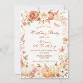Invitation pour une fête d'anniversaire Boho autom (Devant)