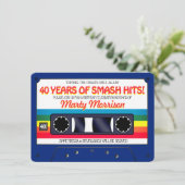 Invitation pour une fête d'anniversaire cassette r (Debout devant)