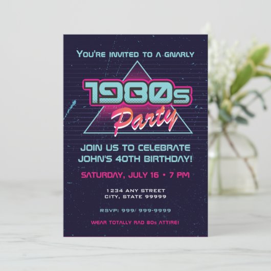 Invitation pour une fête d'anniversaire complèteme (Debout devant)