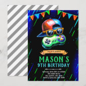 Invitation pour une fête d'anniversaire d'adolesce (Devant / Derrière)