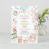 Invitation pour une fête d'anniversaire d'Alice au (Debout devant)