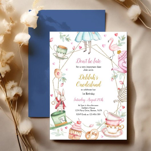 Invitation pour une fête d'anniversaire d'Alice au