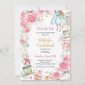 Invitation pour une fête d'anniversaire d'Alice au (Devant)
