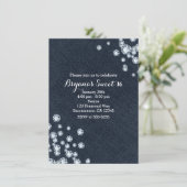 Invitation pour une fête d'anniversaire Dark Denim (Debout devant)