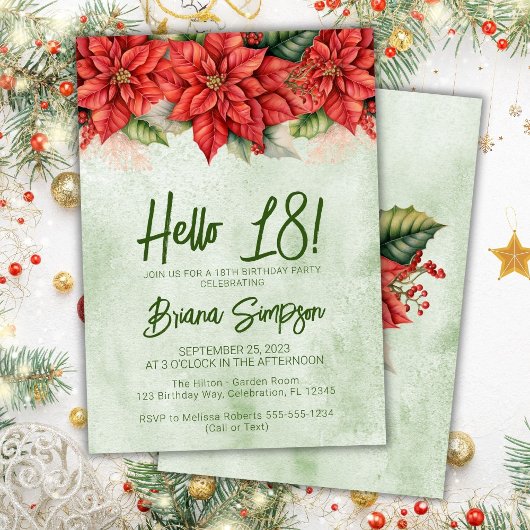 Invitation pour une fête d'anniversaire de 18 ans