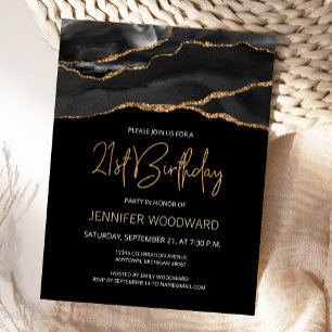 Invitation pour une fête d'anniversaire de 21 ans 