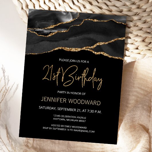 Invitation pour une fête d'anniversaire de 21 ans 