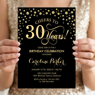 Invitation pour une fête d'anniversaire de 30 ans